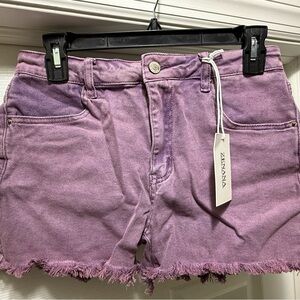 Zenana Purple Jean Shorts for Women